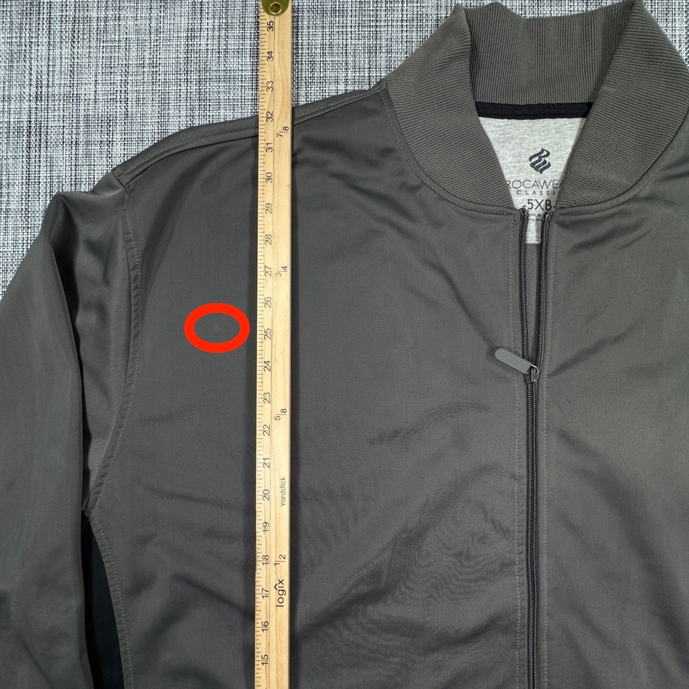 Rocawear Classic Mens Track Jacket 5XB Gray Black Full Zip Polyester Colorblock - Picture 4 of 10